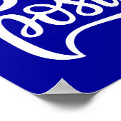 Positief blauw poster (Hoek)