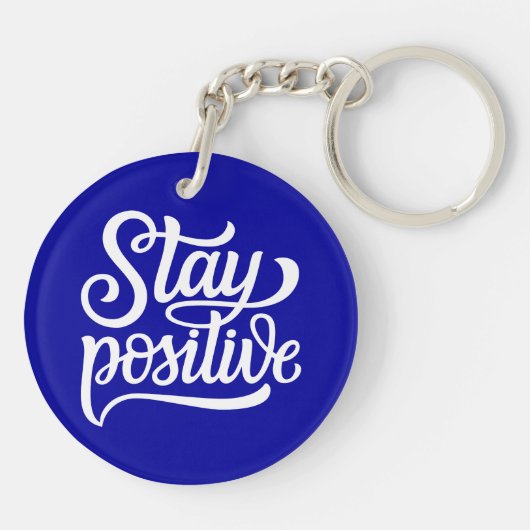 Positief blauw sleutelhanger (Achterkant)