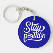 Positief blauw sleutelhanger (Voorkant)