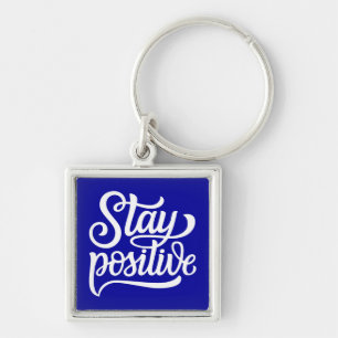 Positief blauw sleutelhanger