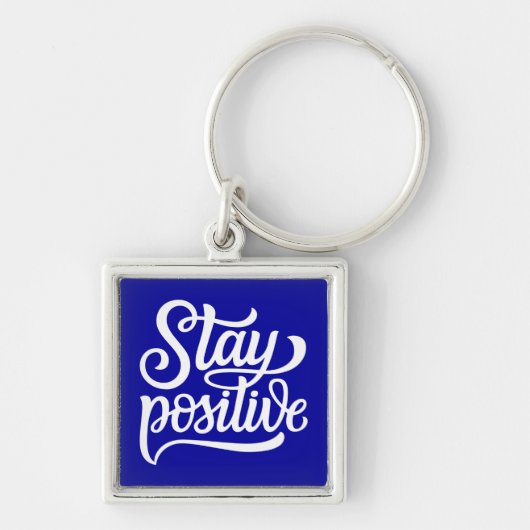 Positief blauw sleutelhanger (Voorkant)