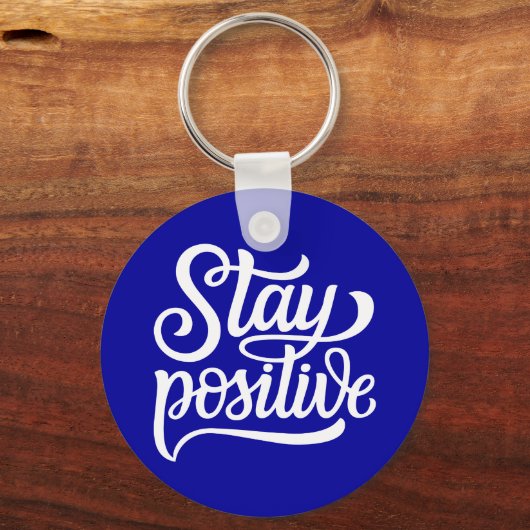 Positief blauw sleutelhanger (Voorkant)