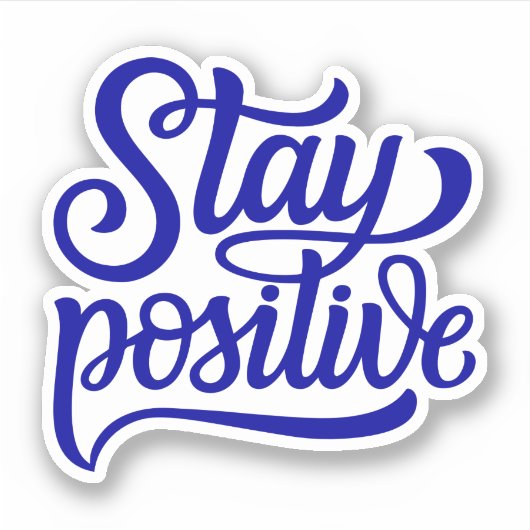 Positief blauw sticker (Voorkant)