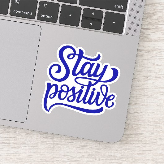 Positief blauw sticker (Detail)