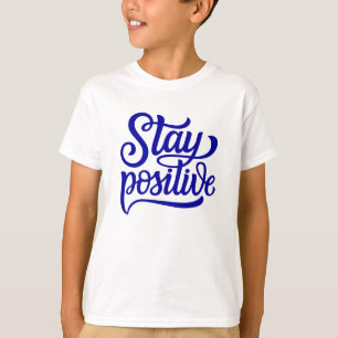 Positief blauw t-shirt