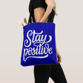 Positief blauw tote bag (Dichtbij)