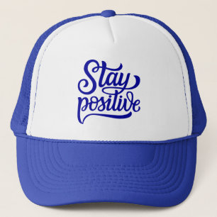 Positief blauw trucker pet