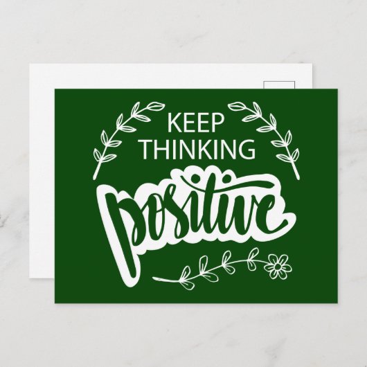 Positief blijven denken briefkaart (Voorkant / Achterkant)