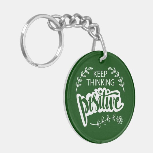 Positief blijven denken sleutelhanger (Voorkant Links)