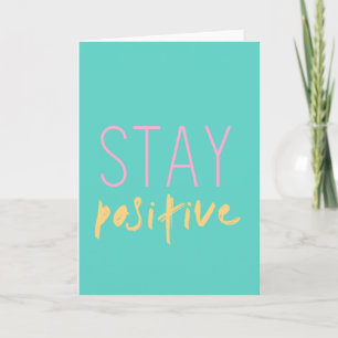 Positief blijven   Modern Good Vibes Aqua Pink Yel Kaart