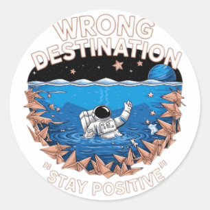 positief blijven ronde sticker