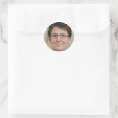 Positief blijven ronde sticker (Tas)