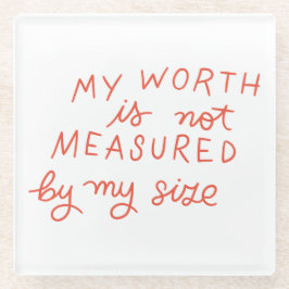 Positief Body Pride-Onderzetter Glazen Onderzetter