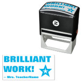 Positief "BRILLIANT WORK!" Rubberstempel Zelfinktende Stempel (In situ)