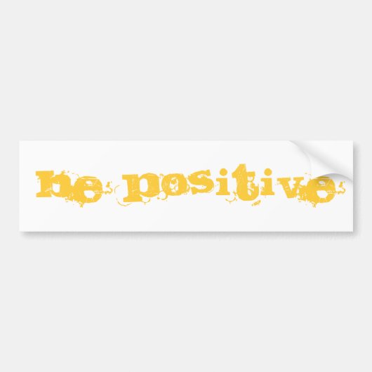 positief bumpersticker (Voorkant)