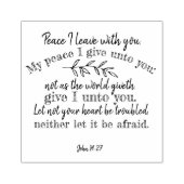 Positief Christelijk citaat: John 14:27 Rubberstempel (Afrduk)