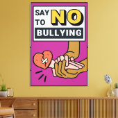 Positief citaat - Geen het pesten Canvas Afdruk (Insitu (Woonkamer))