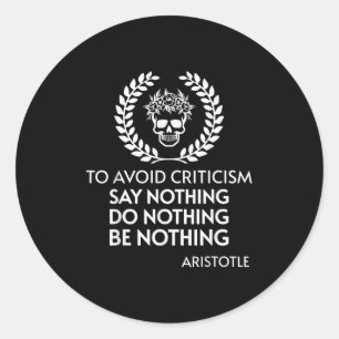 Positief citaat Stoïcijnse filosofie Aristoteles S Ronde Sticker