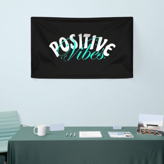 Positief citaat van Vibes Spandoek (Beurs)