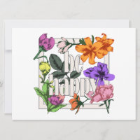 Positief citaat Wees blij en tuinbloemen
