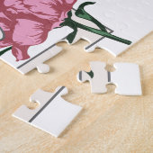 Positief citaat Wees blij en tuinbloemen Legpuzzel (Zijkant)