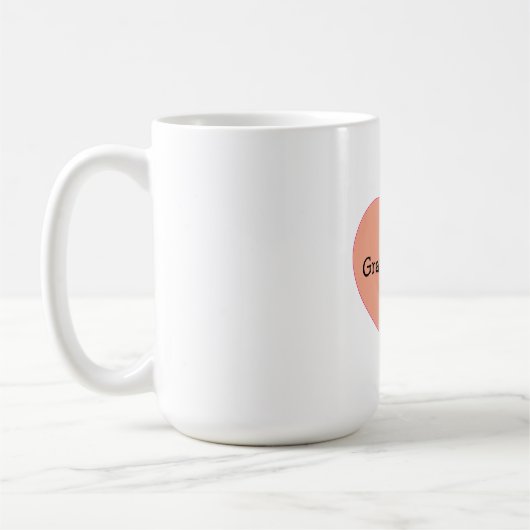 Positief dankbaar hart citaat ontwerp koffiemok (Links)