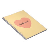 Positief dankbaar hart citaat ontwerp notitieboek (Rechterzijde)