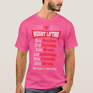 Positief Dapper Ambitieus Sterk Gewichtheffen T-shirt