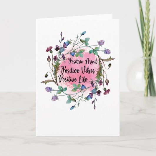 Positief denken aan leven kaart (Voorkant)