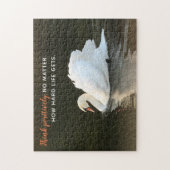 Positief denken aan Swan Jigzaag Puzzle Legpuzzel (Verticaal)