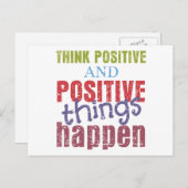 Positief denken briefkaart (Voorkant / Achterkant)