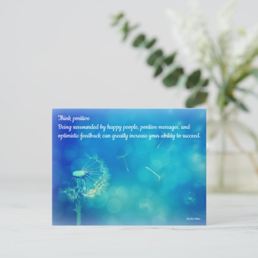 Positief denken briefkaart (Staand voorkant)