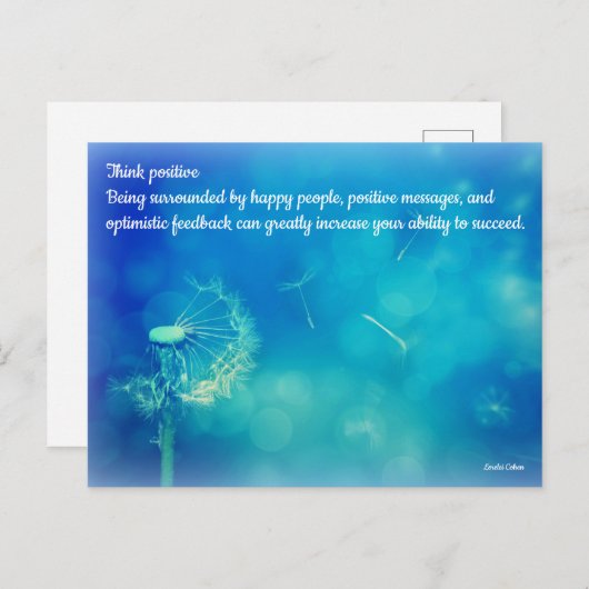 Positief denken briefkaart (Voorkant / Achterkant)