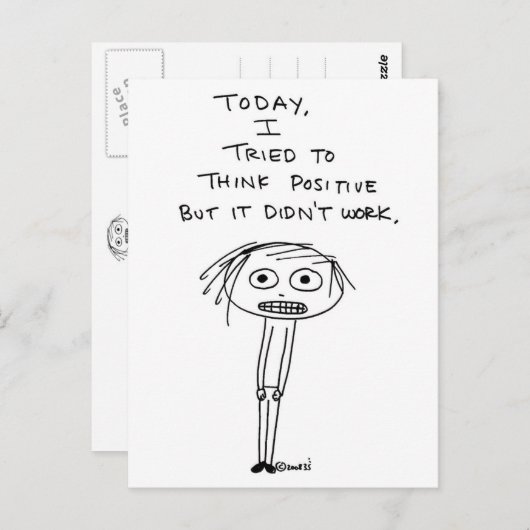 Positief denken briefkaart (Voorkant / Achterkant)