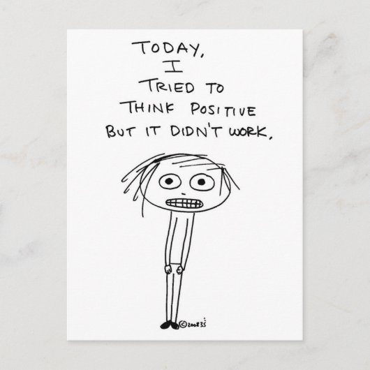Positief denken briefkaart (Voorkant)