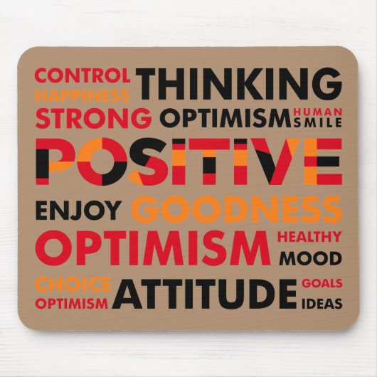 Positief denken en houding muismat (Voorkant)