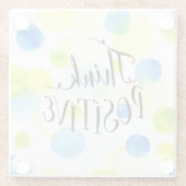 Positief denken glazen onderzetter (Achterkant)