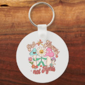 Positief denken - Kies bloemen, niet gevechten Sleutelhanger (Voorkant)