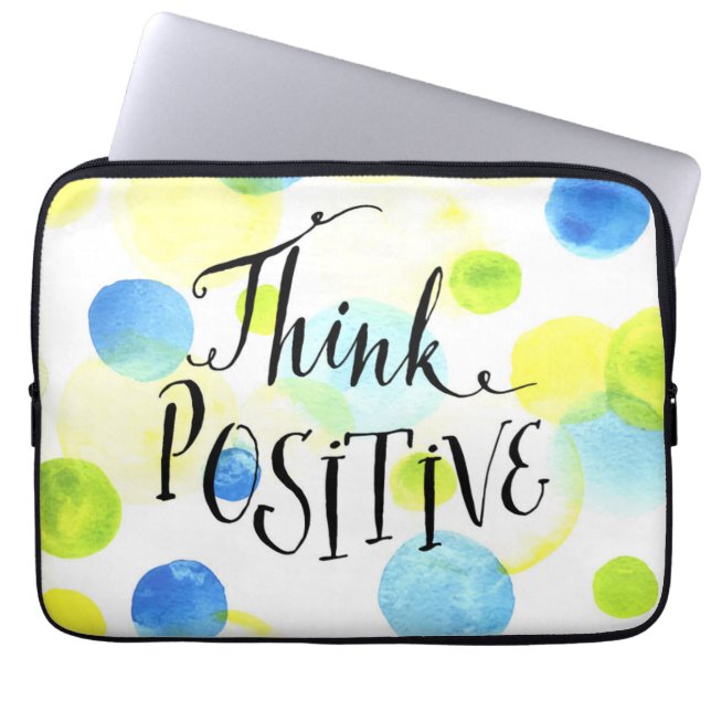 Positief denken laptop sleeve (Voorkant)