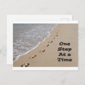 Positief denken met één stap tegelijk briefkaart (Voorkant / Achterkant)