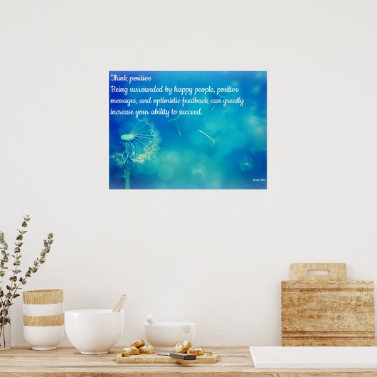 Positief denken poster (Keuken)