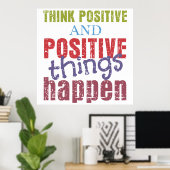 Positief denken poster (Thuiskantoor)