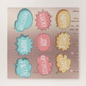 Positief denken puzzel - aangepaste tekst (Horizontaal)