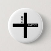 Positief denken ronde button 5,7 cm (Voorkant)