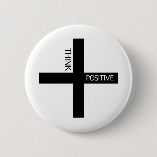 Positief denken ronde button 5,7 cm (Voorkant)