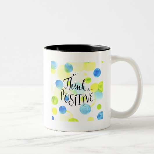 Positief denken tweekleurige koffiemok (Rechts)