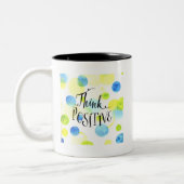 Positief denken tweekleurige koffiemok (Links)