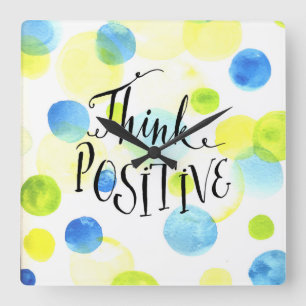 Positief denken vierkante klok