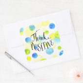 Positief denken vierkante sticker (Envelop)