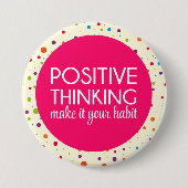 Positief denkend Citaat Ronde Button 7,6 Cm (Voorkant)